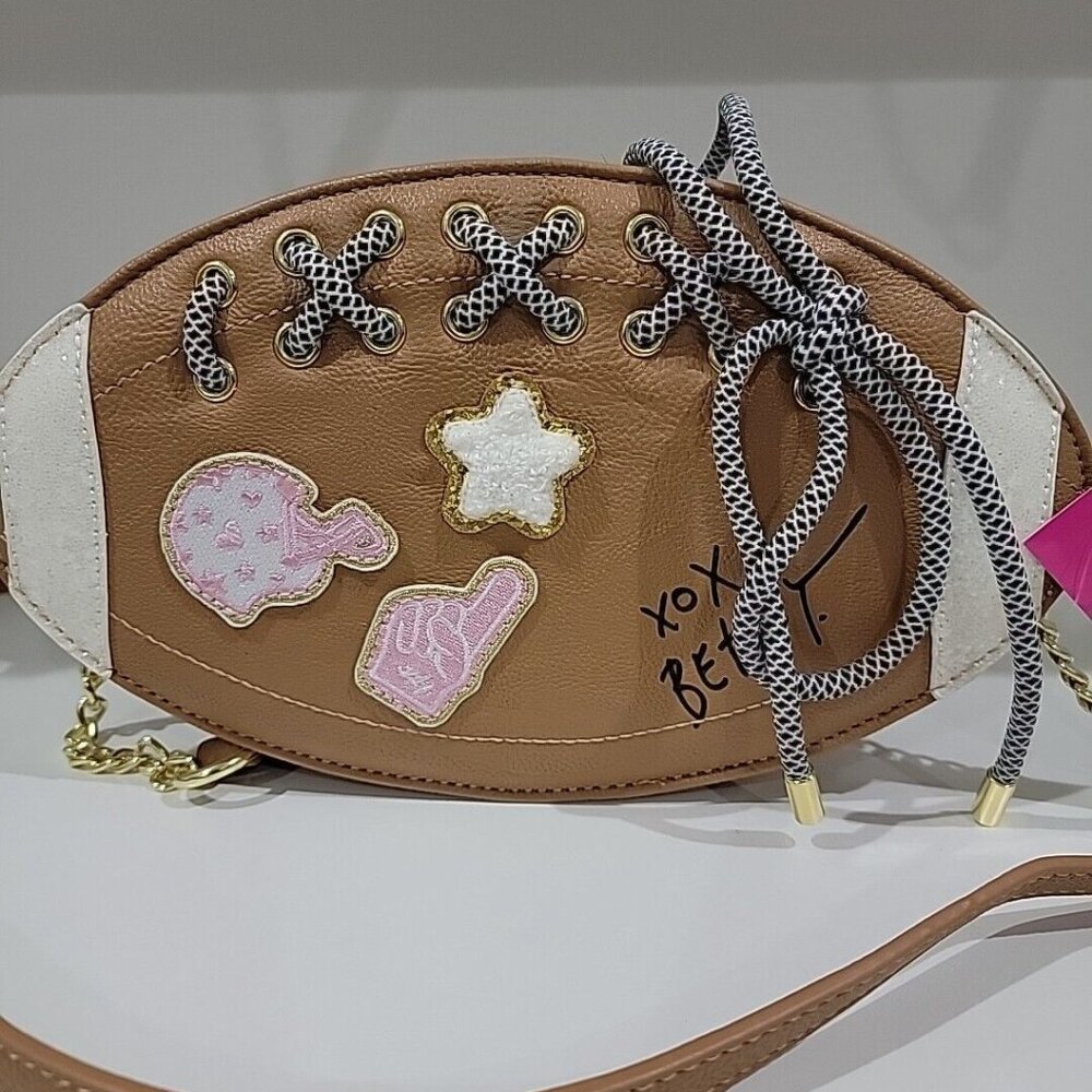 Betsey Johnson XOFAN Football Kitsch Crossbody Bag NWT - Picture 4 of 4